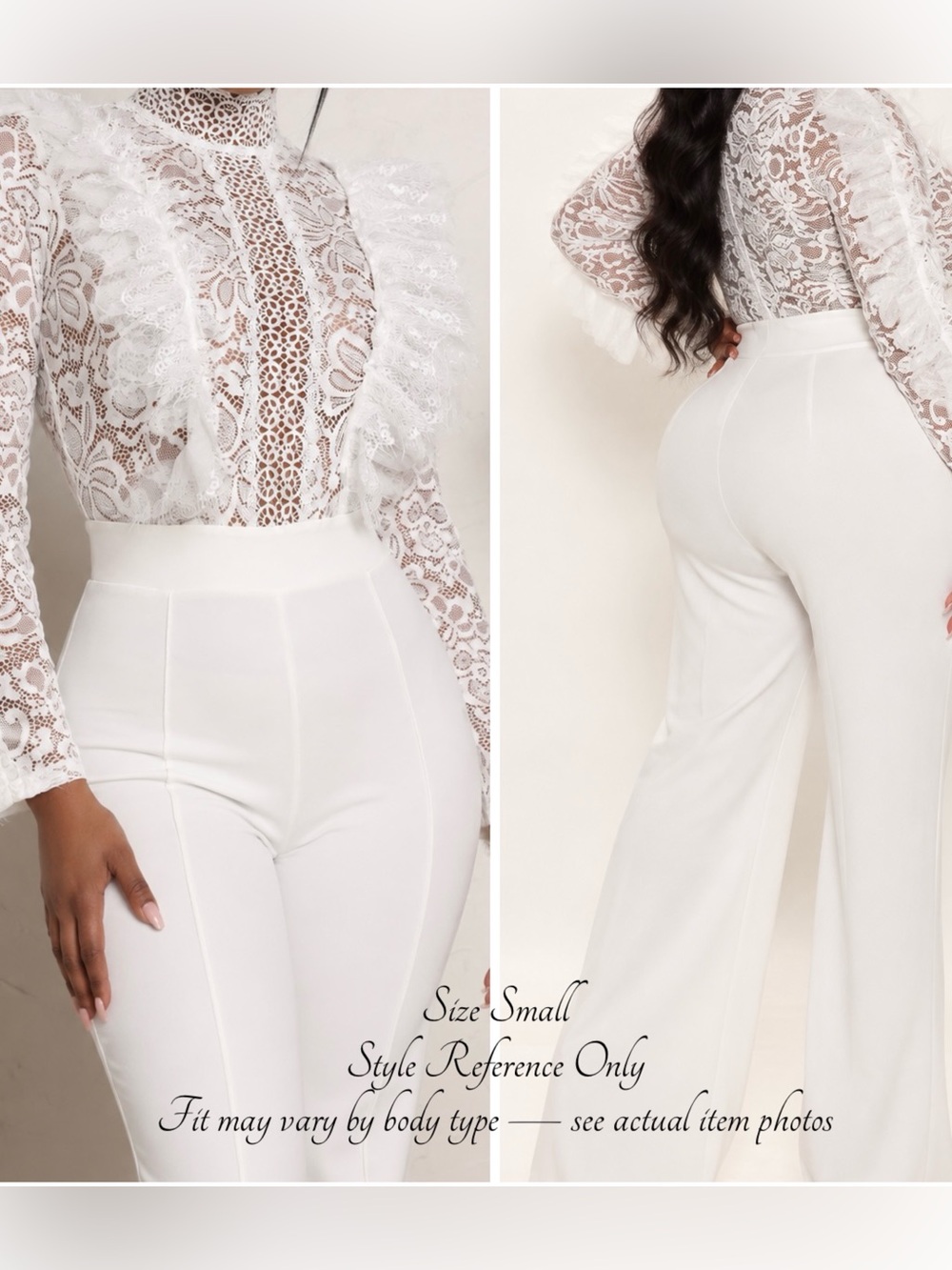 White Floral Long Sleeve Jumpsuit